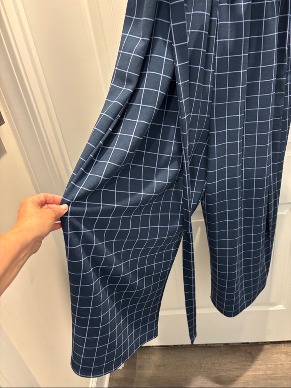 LuLaRoe Karen Jumpsuit 2XL Blue White Flattering - Picture 2 of 9